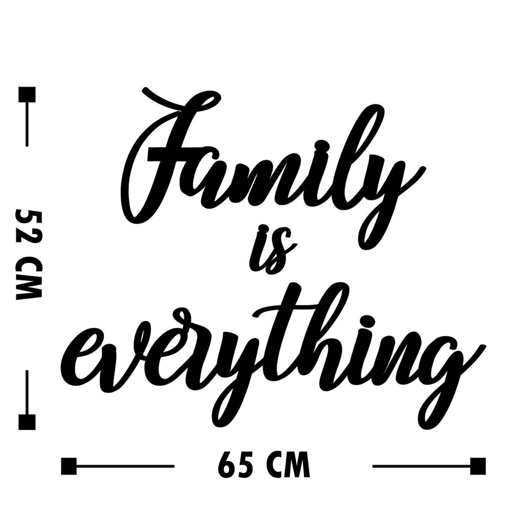 Seinäkoriste Family Is Everything, 1 kpl hinta ja tiedot | Sisustustuotteet | hobbyhall.fi