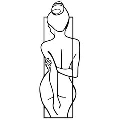 Seinäkoriste Geometric Nude Woman, 1 kpl hinta ja tiedot | Sisustustuotteet | hobbyhall.fi