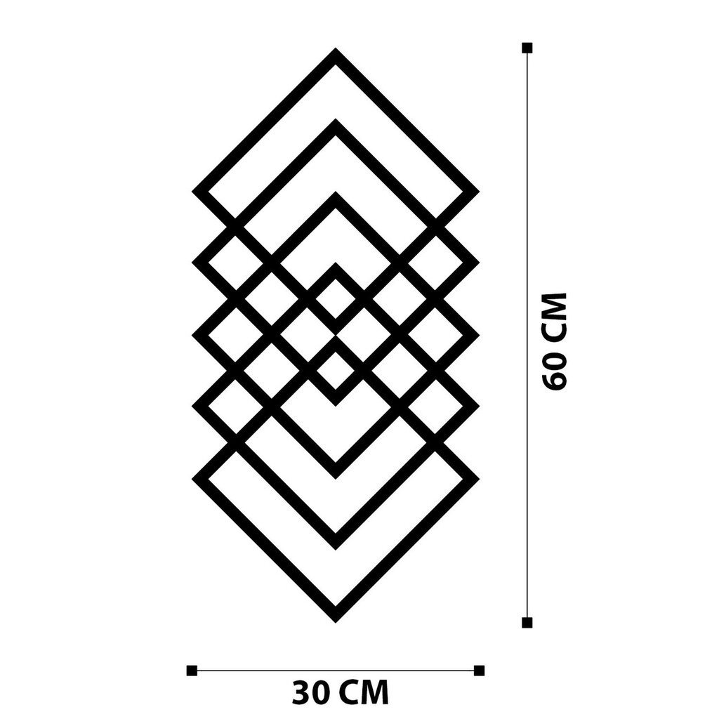 Seinäkoriste Geometria, 1 kpl. hinta ja tiedot | Sisustustuotteet | hobbyhall.fi