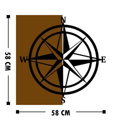 Seinäkoriste Compass, 1 kpl hinta ja tiedot | Sisustustuotteet | hobbyhall.fi