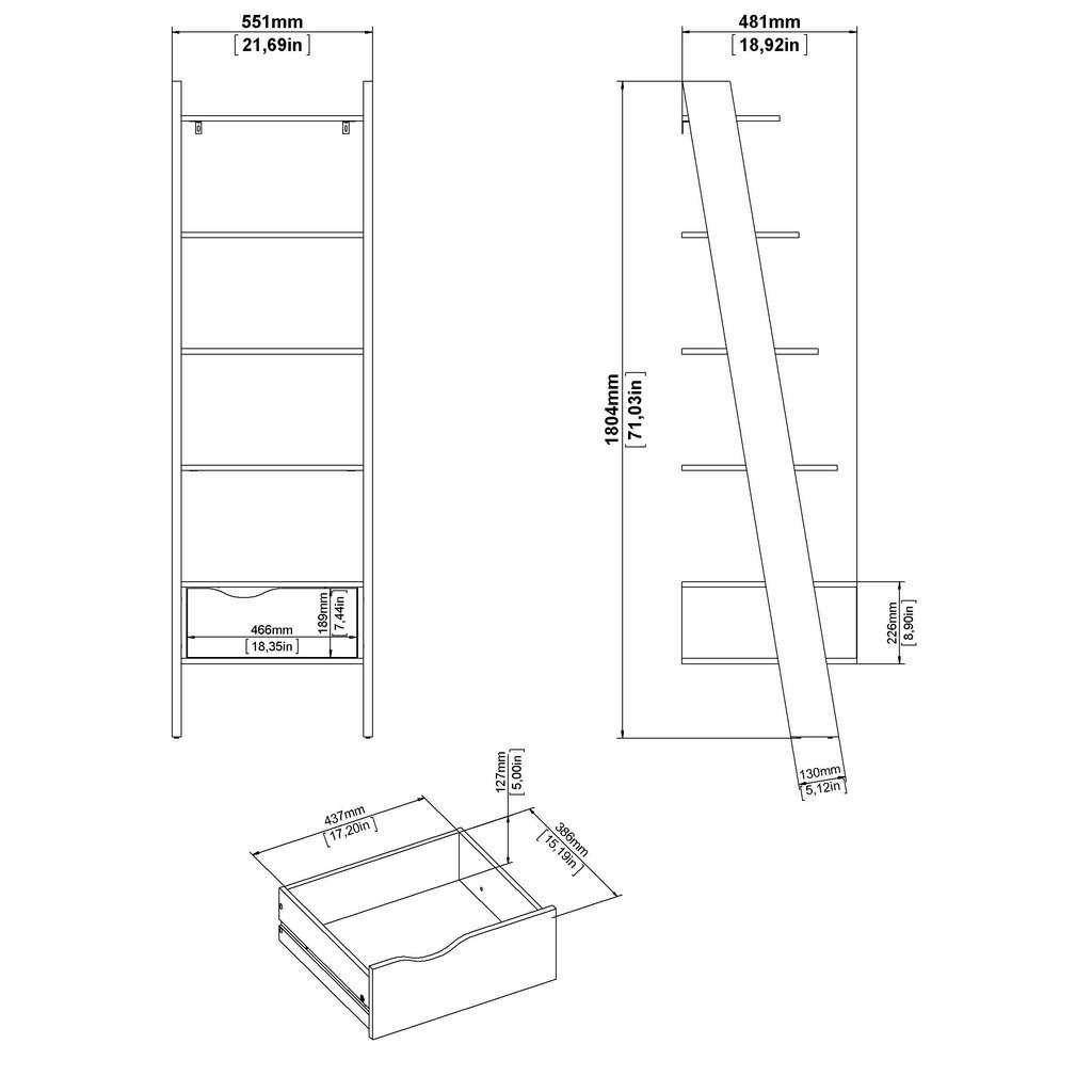 Hylly Oslo, ruskea/valkoinen hinta ja tiedot | Hyllyt | hobbyhall.fi