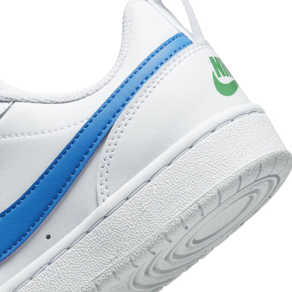 Nike Jalkineet Court Borough Low 2 White Blue BQ5448 123 hinta ja tiedot | Lasten urheilukengät | hobbyhall.fi