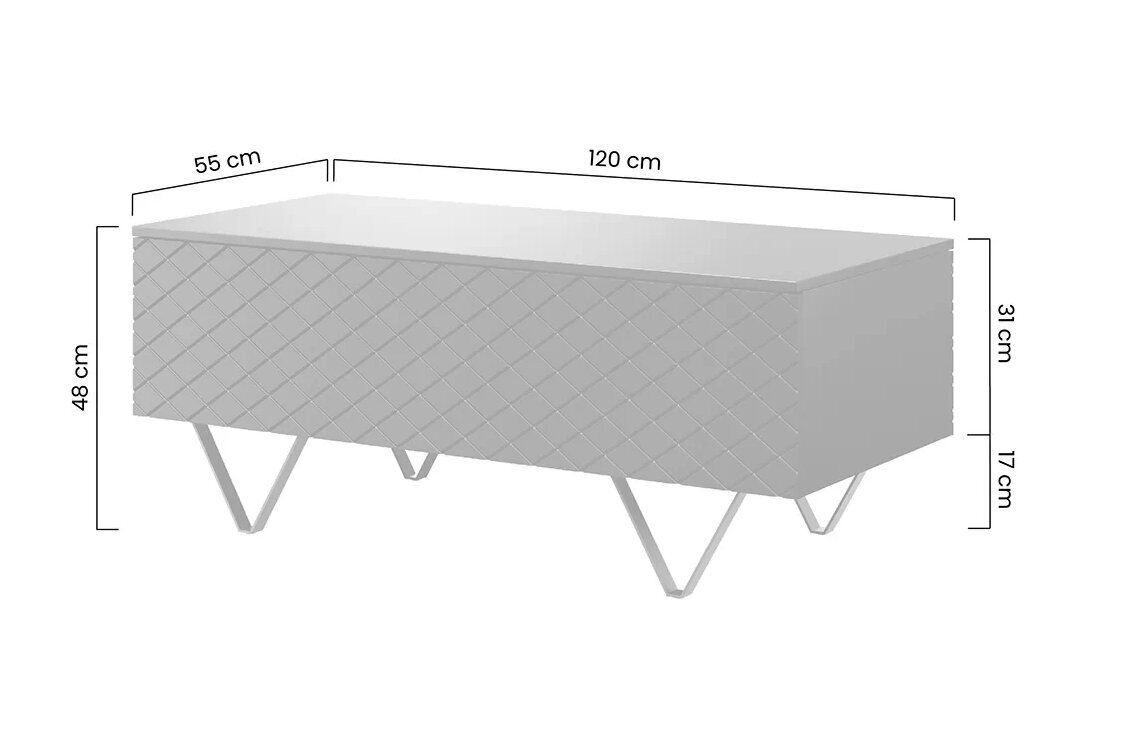 Sohvapöytä Bogart Scalia 120 2K, musta hinta ja tiedot | Sohvapöydät | hobbyhall.fi