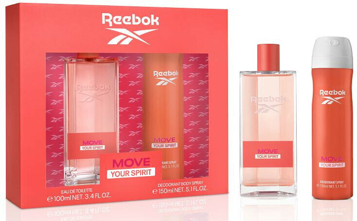 Reebok Move Your Spirit for Women - EDT 100 ml + deodoranttisuihke 150 ml hinta ja tiedot | Naisten hajuvedet | hobbyhall.fi