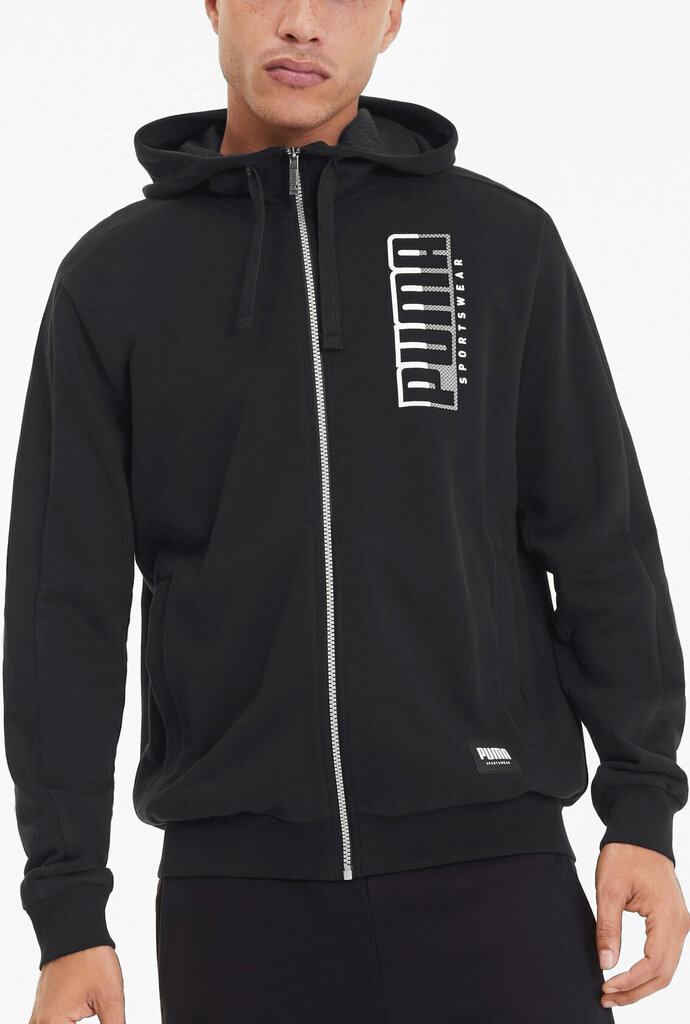 Puma Jumpperi Athletics Hooded Black hinta ja tiedot | Miesten puserot ja hupparit | hobbyhall.fi