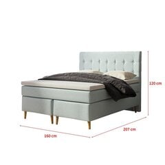 Selsey Juan -sänky, 160 x 200 cm, harmaa hinta ja tiedot | Sängyt | hobbyhall.fi