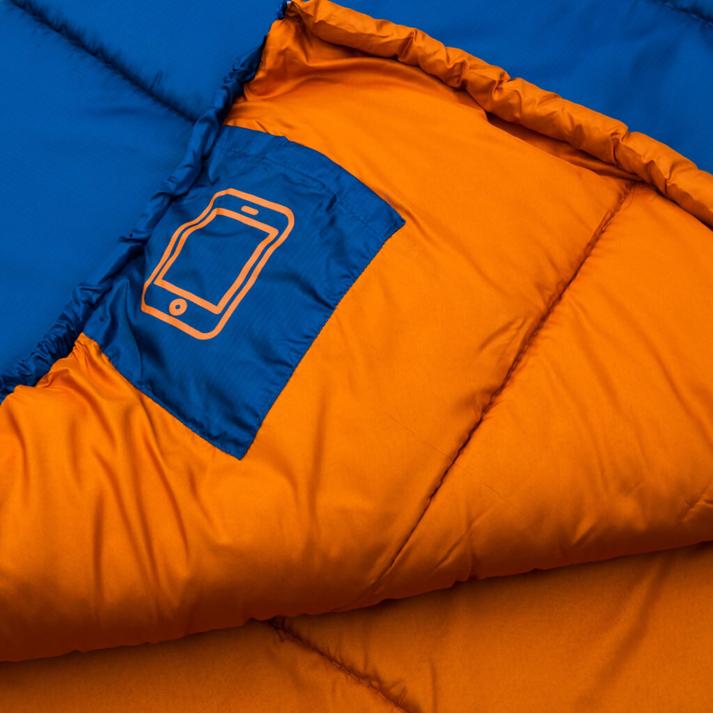 Spokey Outlast makuupussi, sininen-oranssi, 220x75cm hinta ja tiedot | Makuupussit | hobbyhall.fi