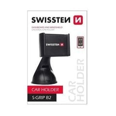 Pidike Swissten S-GRIP B2 Premium 360 Rotation, laitteille 3,5'- 6,0', musta hinta ja tiedot | Puhelintelineet | hobbyhall.fi