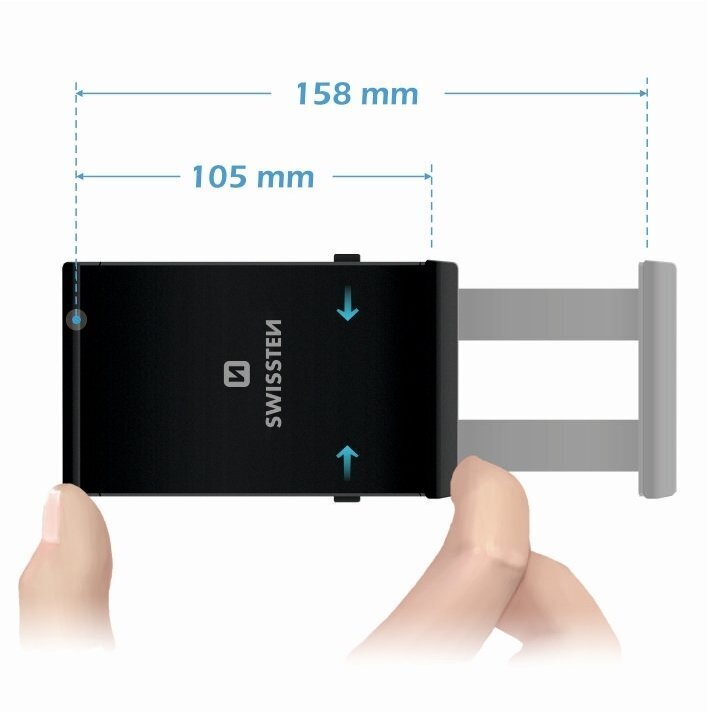 Swissten S-Grip T1-HK Universal Car CD / Radio Holder For Tablets / Phones / GPS Black hinta ja tiedot | Puhelintelineet | hobbyhall.fi