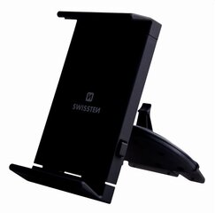 Swissten S-Grip T1-CD1 yleiskäyttöinen auton CD / radioteline tableteille / puhelimille / GPS musta. hinta ja tiedot | Puhelintelineet | hobbyhall.fi