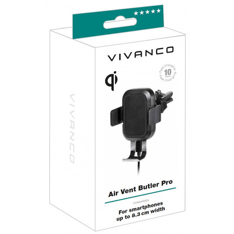 Vivanco autoteline Butler Pro QI (61632). hinta ja tiedot | Puhelintelineet | hobbyhall.fi