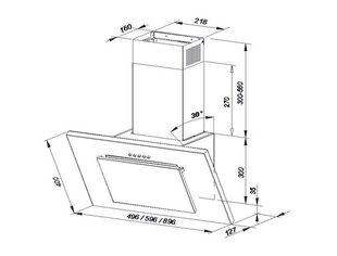 Maan OVER90LEP.S3.MC.KSB_EO hinta ja tiedot | Liesituulettimet | hobbyhall.fi