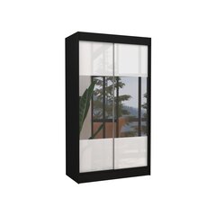 Adrk Furniture Tamos -vaatekaappi, 120 cm, musta /valkoinen hinta ja tiedot | Kaapit | hobbyhall.fi