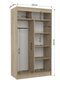 Adrk Furniture Tamos -vaatekaappi, 120 cm, musta /valkoinen hinta ja tiedot | Kaapit | hobbyhall.fi