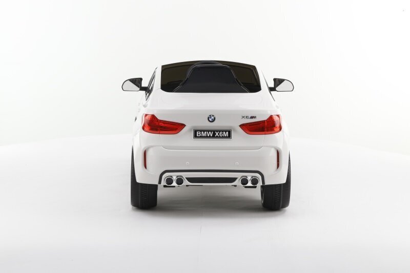 BMW X6M -sähköauto lapsille, yksi paikka, 8010253-2R, valkoinen hinta ja tiedot | Lasten sähköautot | hobbyhall.fi