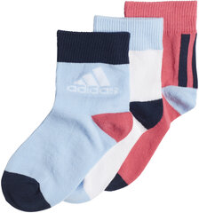 Adidas Sukat LK Ankle S 3PP White Pink Blue hinta ja tiedot | Naisten sukat | hobbyhall.fi