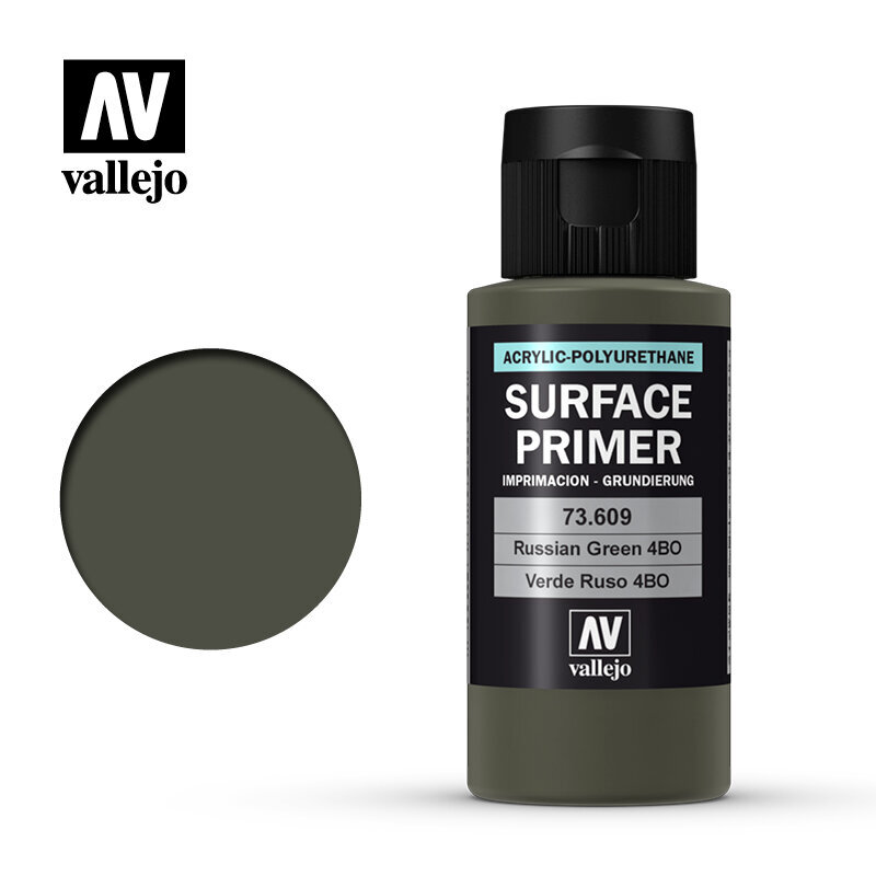 Russian Green 4BO 60 ml. Surface Primer 736094 Vallejo hinta ja tiedot | Taide- ja askartelutarvikkeet | hobbyhall.fi