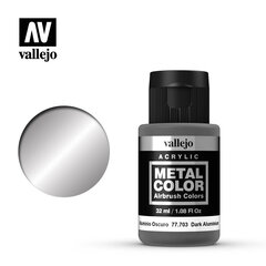 Dark Aluminium 32ml. Metal Color 77703 Vallejo hinta ja tiedot | Taide- ja askartelutarvikkeet | hobbyhall.fi