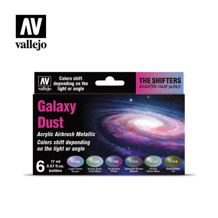 The Shifters Set – Galaxy Dust (6x 17ml) VALLEJO 77092 Vallejo hinta ja tiedot | Taide- ja askartelutarvikkeet | hobbyhall.fi