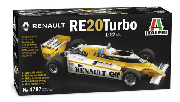 RENAULT RE 20 Turbo 1:12 ITALERI 4707 4707 hinta ja tiedot | LEGOT ja rakennuslelut | hobbyhall.fi