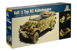 Kdf. 1 Typ 82 Kübelwagen 1:9 ITALERI 7405 7405 hinta ja tiedot | Poikien lelut | hobbyhall.fi
