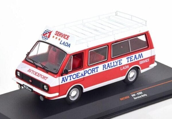 RAF 2203 Latvija Avtoexport Rallye team Assistance 1984 RAC395X IXO 1:43