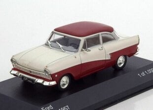Ford Taunus 17m P2 1957 White/Dark Red WB190 WHITEBOX 1:43 hinta ja tiedot | Pienoismallit | hobbyhall.fi