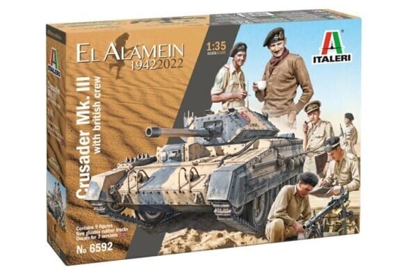 CRUSADER Mk. III with British Crew ITALERI 1:35 6592 hinta ja tiedot | Pienoismallit | hobbyhall.fi