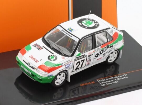 Skoda Felicia Kit Car #27 3rd RAC Rallye 1996 S.Blomqvist/B.Melander IXO 1:43 RAC423A hinta ja tiedot | Pienoismallit | hobbyhall.fi