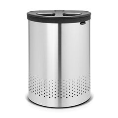 Brabantia Lajitteleva pyykkikori 55L, Matt Steel hinta ja tiedot | Kylpyhuoneen sisustus | hobbyhall.fi