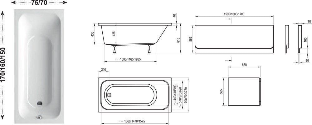 Amme Ravak Chrome hinta ja tiedot | Kylpyammeet | hobbyhall.fi