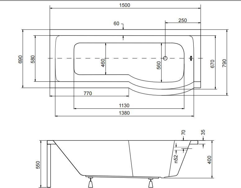 Kylpyamme Besco Inspiro hinta ja tiedot | Kylpyammeet | hobbyhall.fi