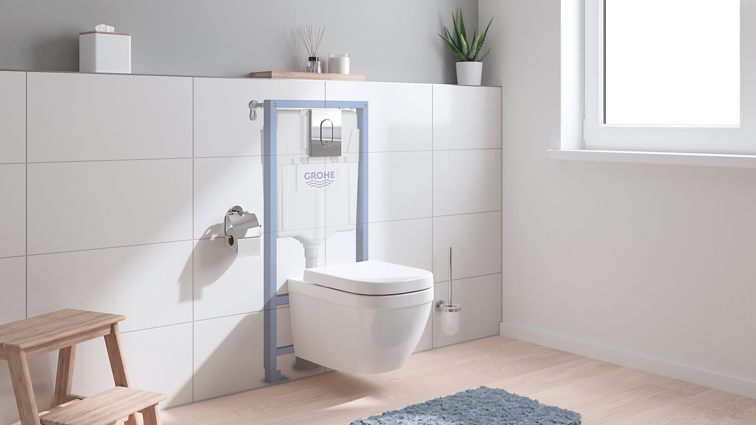 Grohe Euro Ceramic Solido 5in1, 39536000 seinälle asennettava wc-setti piilokehyksellä hinta ja tiedot | WC-istuimet | hobbyhall.fi