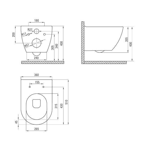 Deante Peonia Rimless Nero -WC-istuin Slim-kannella hinta ja tiedot | WC-istuimet | hobbyhall.fi