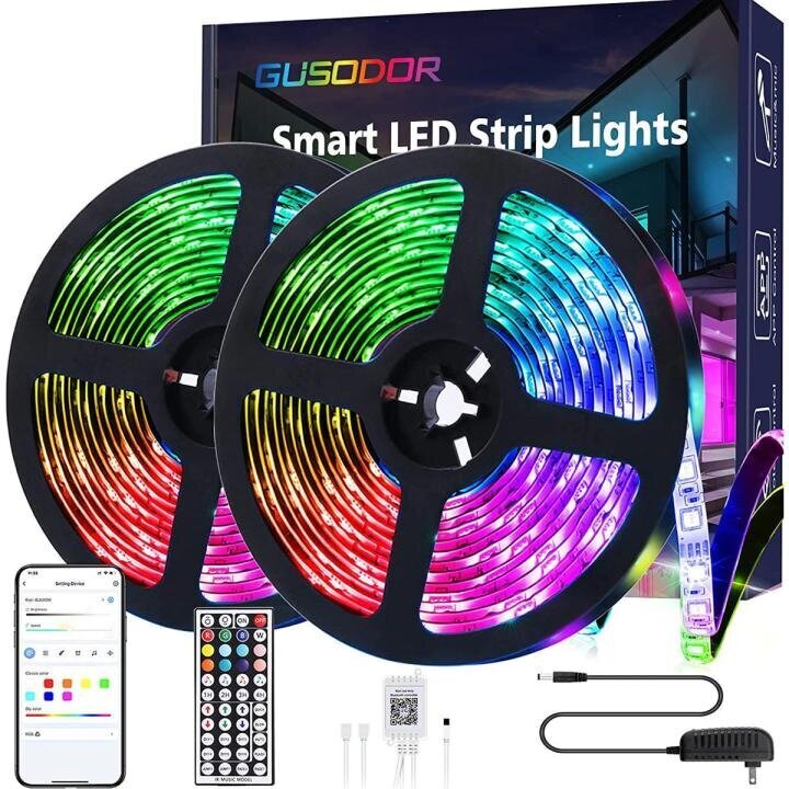 Smart LED-nauha 5050 RGB Bluetooth, 20 m hinta ja tiedot | LED-valonauhat | hobbyhall.fi