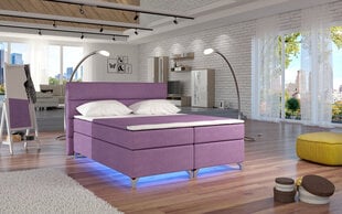 Amadeo LED-valaistu sänky 140 cm x 200 cm, kuvakudosta, liilan värinen hinta ja tiedot | Sängyt | hobbyhall.fi