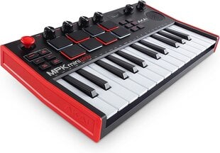 Akai Professional MPK Mini Play MK3 - MIDI -kosketinsoitin kaiuttimella ja äänillä hinta ja tiedot | Akai Soittimet | hobbyhall.fi