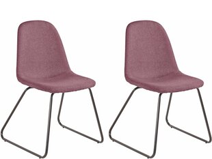 2 tuolin setti Notio Living Colombo, vaaleanpunainen hinta ja tiedot | Ruokapöydän tuolit | hobbyhall.fi