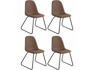 4 tuolin setti Notio Living Colombo, ruskea hinta ja tiedot | Ruokapöydän tuolit | hobbyhall.fi
