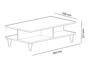 Sohvapöytä Kalune Design Diamond, vaaleanruskea/musta hinta ja tiedot | Sohvapöydät | hobbyhall.fi