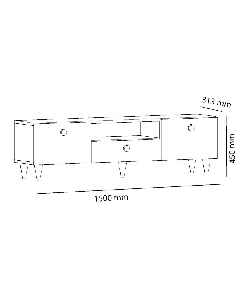 TV-taso Kalune Design Cavelli, ruskea/musta hinta ja tiedot | TV-tasot | hobbyhall.fi