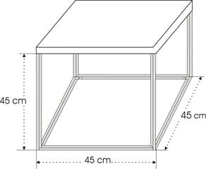 2 sohvapöydän setti Kalune Design Atlantis, tummanruskea/musta hinta ja tiedot | Sohvapöydät | hobbyhall.fi