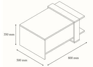 Sohvapöytä Kalune Design Ova, ruskea/harmaa hinta ja tiedot | Sohvapöydät | hobbyhall.fi