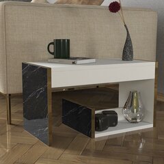 Pöytä Kalune Design Ravenna, valkoinen/musta hinta ja tiedot | Sohvapöydät | hobbyhall.fi