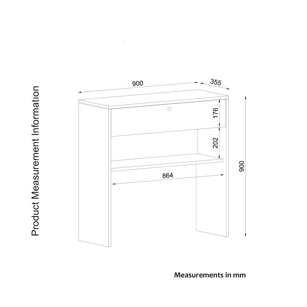 Sivupöytä Kalune Design Luis, ruskea/musta hinta ja tiedot | Sivupöydät | hobbyhall.fi