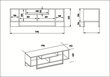 TV-taso Kalune Design Asal 120 cm, valkoinen/musta hinta ja tiedot | TV-tasot | hobbyhall.fi