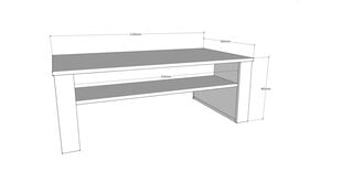 Sohvapöytä Kalune Design Manhattan, 110 cm, ruskea/tummanharmaa hinta ja tiedot | Sohvapöydät | hobbyhall.fi