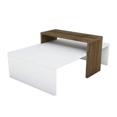 Sohvapöytä Kalune Design Glow, valkoinen/ruskea hinta ja tiedot | Sohvapöydät | hobbyhall.fi