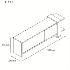 Sohvapöytä Kalune Design Gaye, ruskea/valkoinen hinta ja tiedot | TV-tasot | hobbyhall.fi