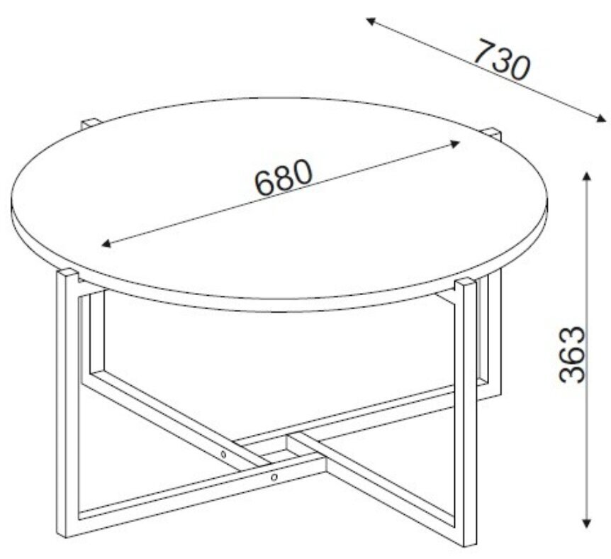 Sohvapöytä Kalune Design Noce, ruskea hinta ja tiedot | Sohvapöydät | hobbyhall.fi